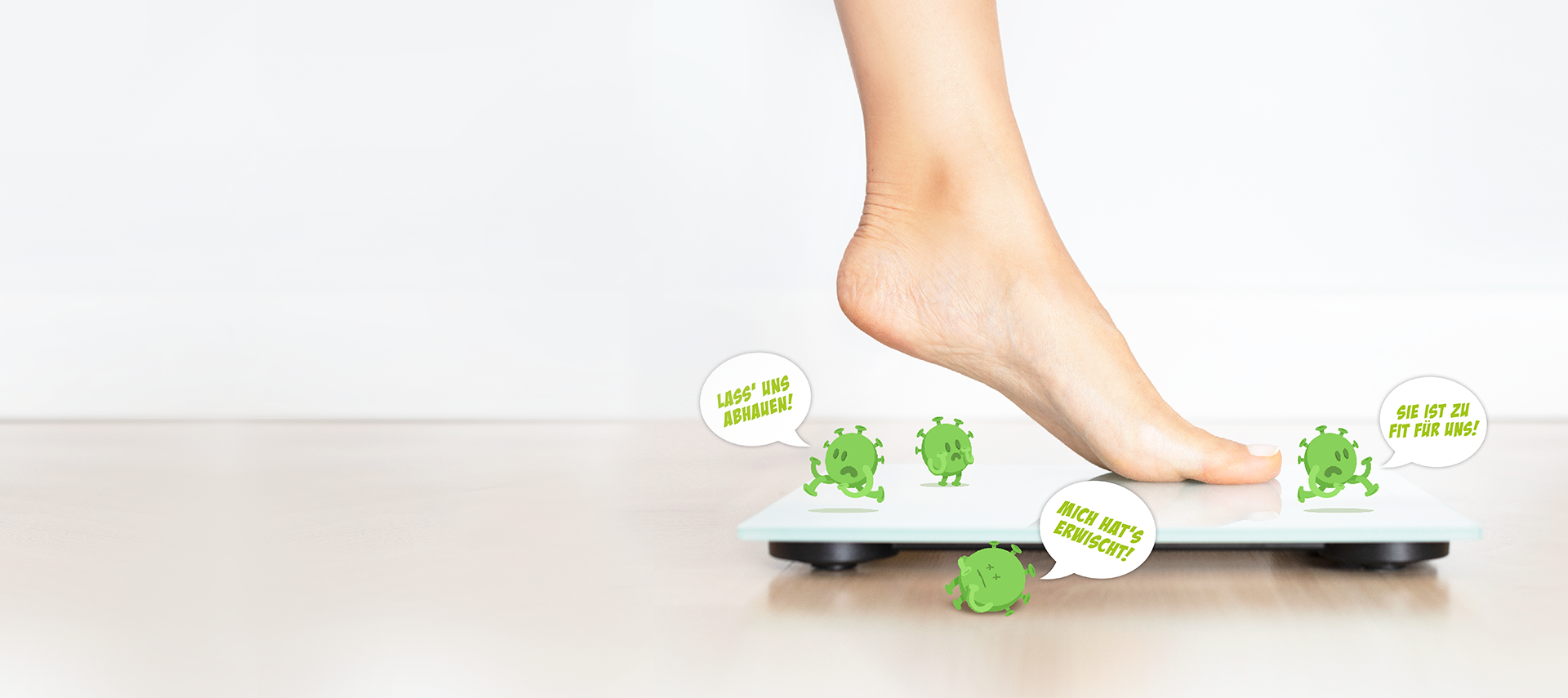 Mach's den Viren schwer